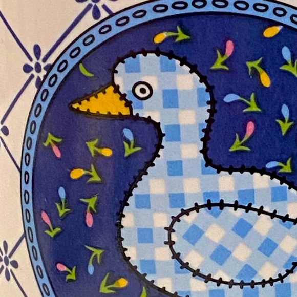 Faux Calico Patchwork Duck Mug - Gag Gift / White Elephant - Picture 2 of 4